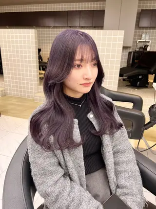 ロング カラー パーマ ヘアアレンジ メンズ キッズ 上品＆韓国風 🥀海心🥀のヘアスタイル