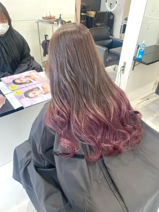 ロング カラー パーマ ヘアアレンジ 💗無料カットモデル 募集中yu-ki💗のヘアスタイル
