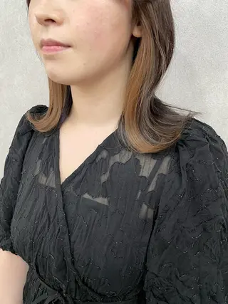 ミディアム カラー 【店長】インナー指名 No.1戸塚優思のヘアスタイル