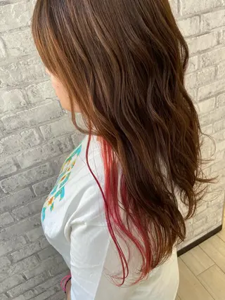 ロング カラー Oopsレイヤー 加藤澄都のヘアスタイル