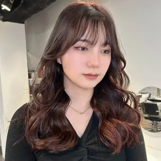 ロング カラー ヘアアレンジ レイヤーカット×髪質 改善🇰🇷シオリのヘアスタイル