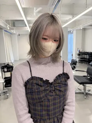 ミディアム NAHO 🩵 透明感カラー🫧のヘアスタイル