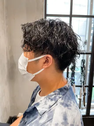 ショート パーマ メンズ メンズ特化 TAKE高崎のヘアスタイル