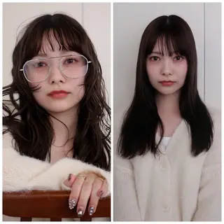 セミロング カラー パーマ ooit 【オーイット】のヘアスタイル