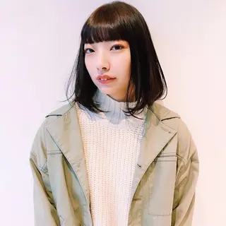 ミディアム 中川 竜誠のヘアスタイル