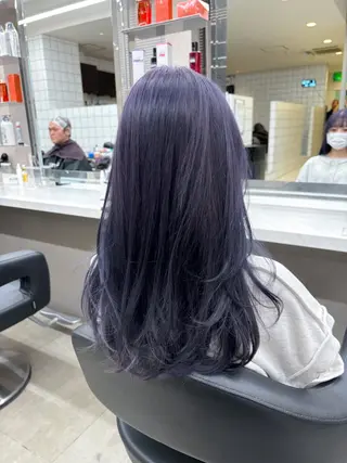 ミディアム カラー 抜け感レイヤー︴ ニュアンスカラーのヘアスタイル