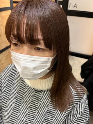 セミロング カラー パーマ ヘアアレンジ メンズ キッズ ネイル マツエク・マツパ アイブロウ 久木原 ゆりのヘアスタイル