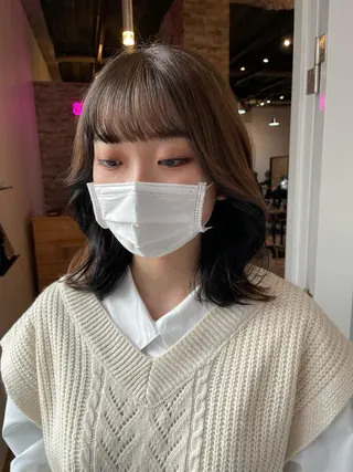 ミディアム カラー YUI/ ブリーチカラー🌷のヘアスタイル
