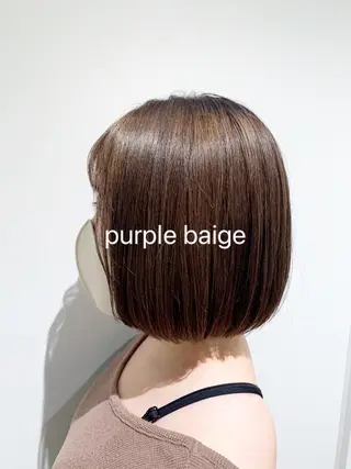 ミディアム カラー 透明感カラー ボブ/ 直感カラー診断のヘアスタイル