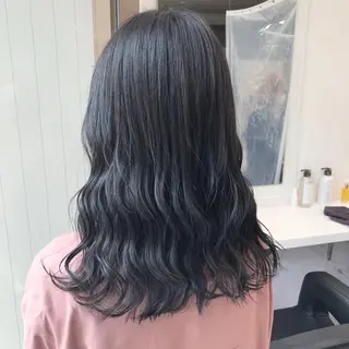 セミロング カラー パーマ ヘアアレンジ メンズ キッズ ネイル 上品＆韓国風 🥀海心🥀のヘアスタイル