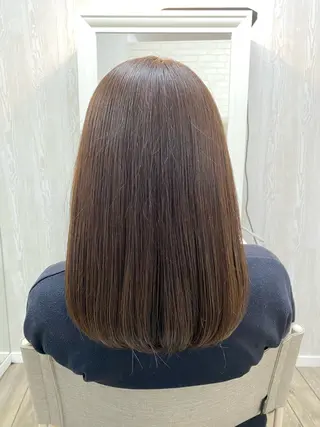 セミロング カラー THETAふじみ野 野宮のヘアスタイル