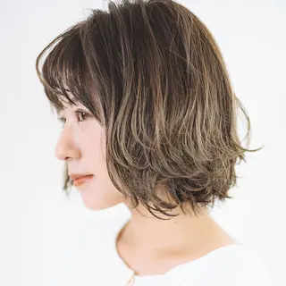 ミディアム ハイトーン/韓国風/ 艶髪/吉祥寺のヘアスタイル