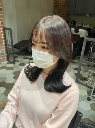 ミディアム 髪質改善矯正特化 🇰🇷amiruのヘアスタイル