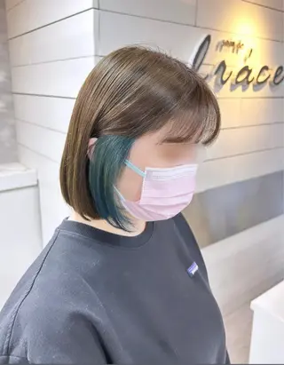 ミディアム レイヤー/艶髪カラー 森本くるみのヘアスタイル