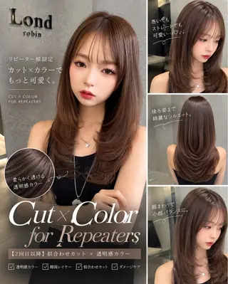 ロング MASHU🇰🇷/ レイヤー/艶カラーのヘアスタイル