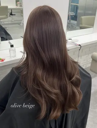 ロング カラー ヘアアレンジ 韓国ヘア/レイヤー/ 🩶ツブラ🩶のヘアスタイル