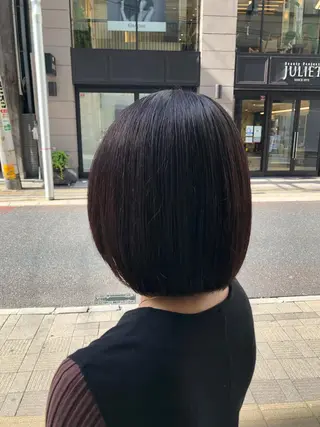 ショート カラー 縮毛矯正/髪質改善 予約はリクエストからのヘアスタイル