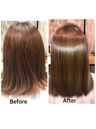 セミロング カラー 藤井 さと実のヘアスタイル