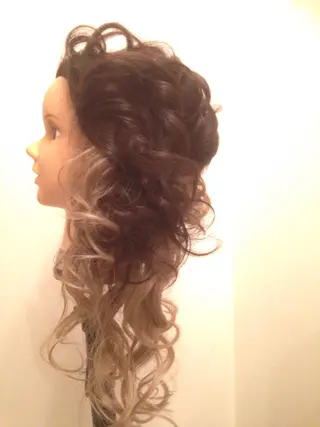 ショート ミディアム セミロング ロング ヘアアレンジ 【体験】韓国 メイク&ヘア天神のヘアスタイル