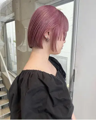 ミディアム ミルクティー/韓国ヘ アHaruka🎀のヘアスタイル