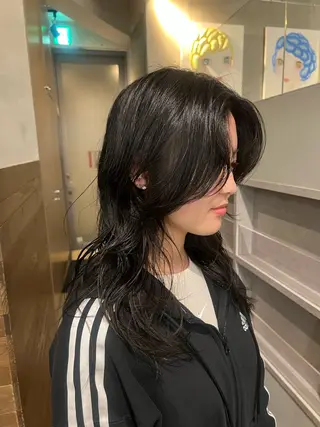ロング パーマ 小川 実夢のヘアスタイル