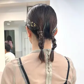 ヘアアレンジ マミ☁️ヘアセット /お呼ばれヘア/銀座のヘアスタイル