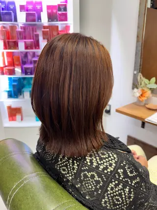 ミディアム YUNA🧡 艶髪/Wカラー🧡のヘアスタイル