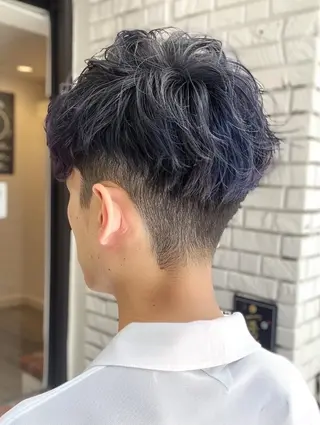 ショート カラー パーマ ヘアアレンジ メンズ EnBlesS西宮 マンツーマン神道有基のヘアスタイル