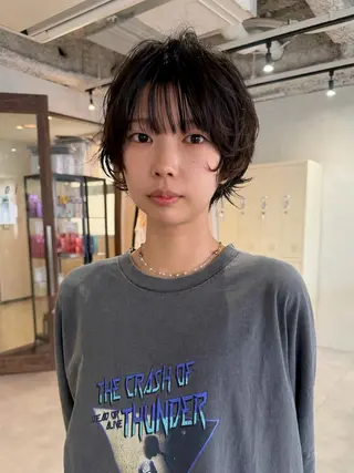 ショート パーマ ボブ/パーマ 村中　仁人のヘアスタイル