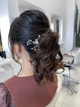 セミロング ヘアアレンジ Hair VERDEのヘアスタイル