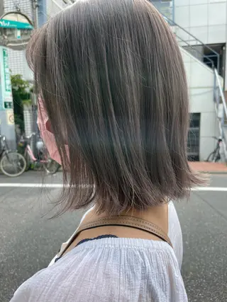ミディアム カラー 店長福島成美/髪質 改善縮毛矯正/カラーのヘアスタイル