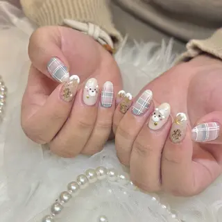 ネイル Blue daisy RIN🎀のネイルデザイン