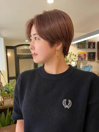 ショート 暖色カラー🧡 ボブ🧚‍♀️マナのヘアスタイル