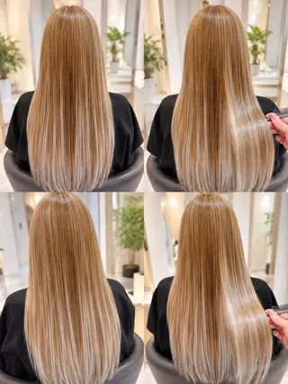 ロング カラー ササ キのヘアスタイル