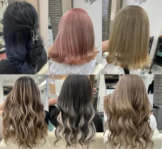 ロング カラー エクステ🩵ブリーチ 韓国ヘア🩵KAEのヘアスタイル