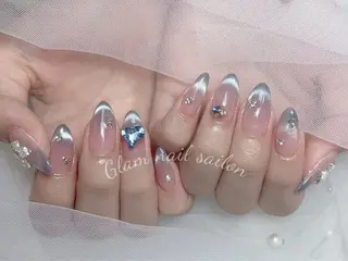 ネイル エツメ💅 長さ出し🎀デザインのネイルデザイン
