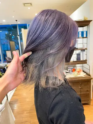 ミディアム カラー 髪質改善/ブリーチ 田代 龍我のヘアスタイル