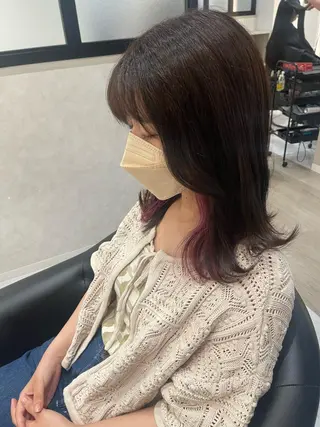 ロング カラー emi/髪質改善/ 韓国風/艶カラーのヘアスタイル