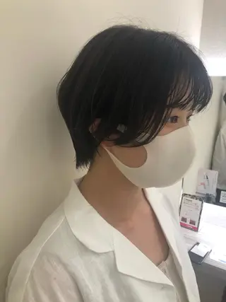 ショート カラー レイヤーカット/ ハイライト　千咲季のヘアスタイル