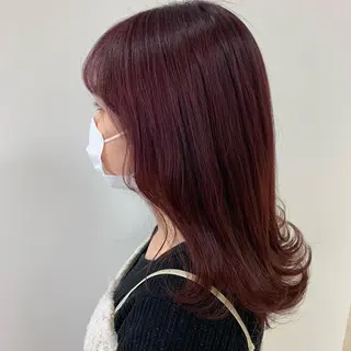ミディアム カラー 暖色/ブリーチカラー 🎀 M i k uのヘアスタイル