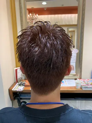 ショート カラー メンズ 韓国レイヤー 池田一之のヘアスタイル