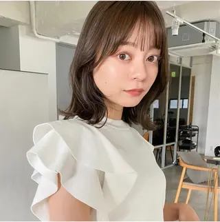 ミディアム 勝河 怜楊のヘアスタイル