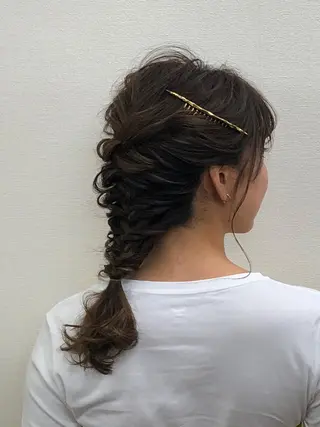 セミロング ヘアアレンジ Agu hair 清尾 浩昭のヘアスタイル