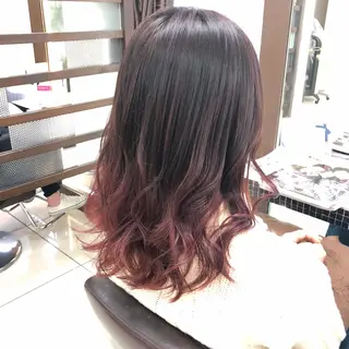 ミディアム カラー 大平 美沙のヘアスタイル