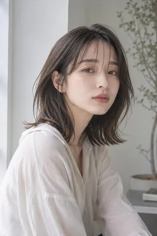 ミディアム カラー loty すずなのヘアスタイル
