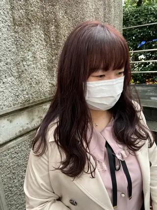 セミロング カラー ヘアアレンジ ちこ .のヘアスタイル