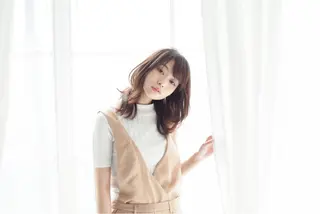 セミロング カラー パーマ BASSA 下井草店のヘアスタイル