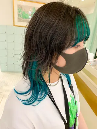 セミロング 🍀ケアブリーチ カラー🍀坂井のヘアスタイル