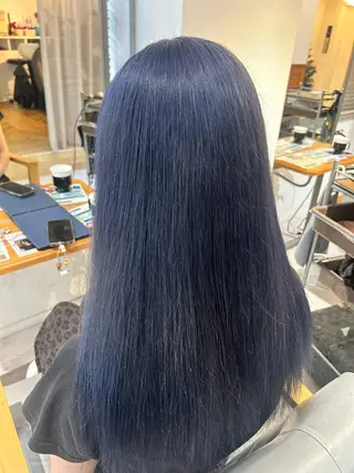 ロング カラー 栄/海外風カラー/ ナチュラル縮毛のヘアスタイル