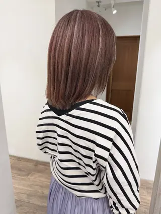 ミディアム カラー ハイライト⭐️上野 高広のヘアスタイル